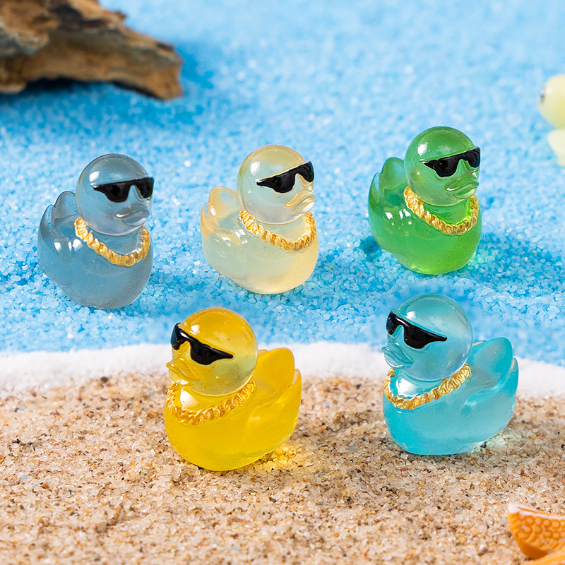 Fish Toys For Aquarium - 10/20개 야광 미니 오리, DIY 요정