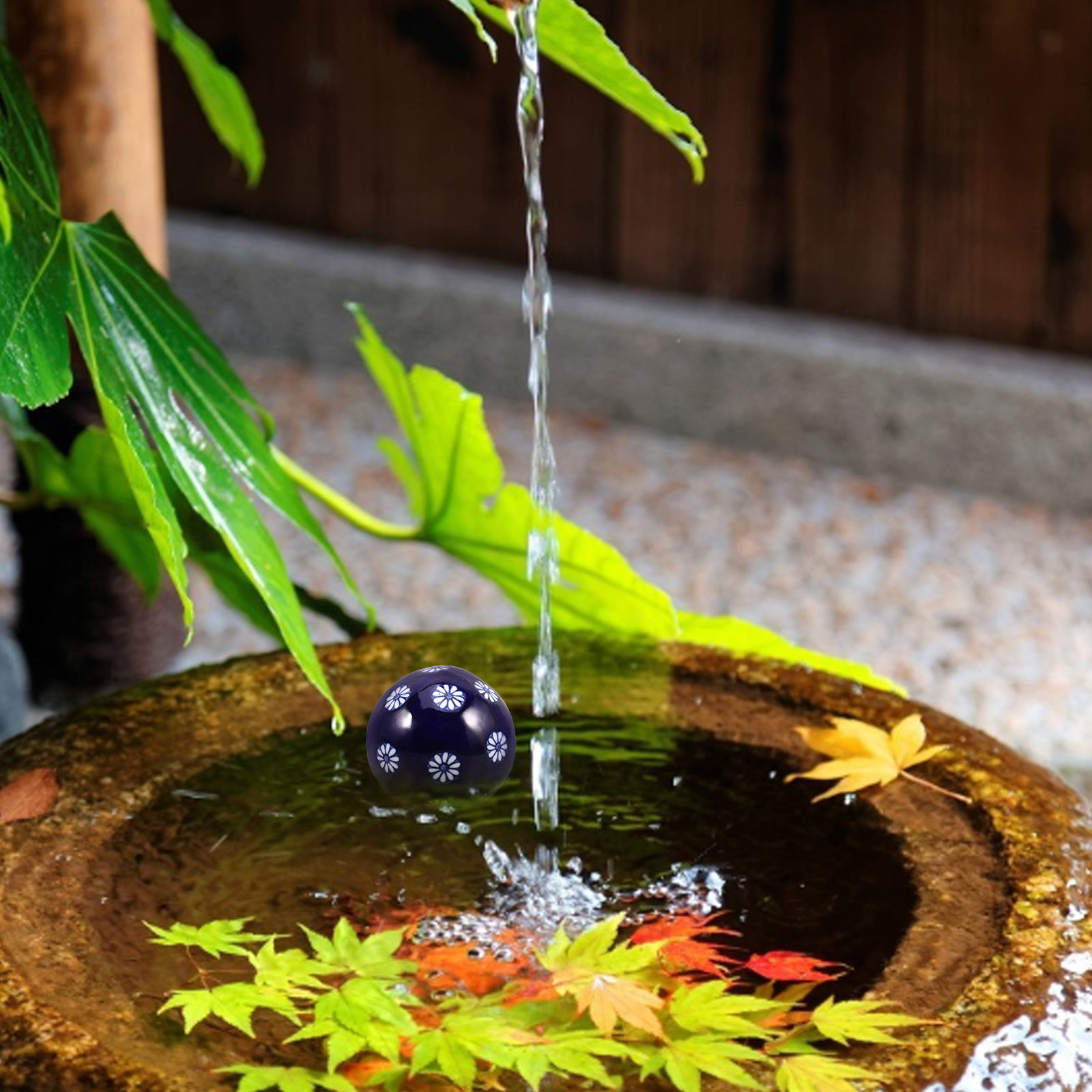 Aquarium Fish Pond - 세라믹 플로팅 폰드 볼 예술적인 핸드페인팅