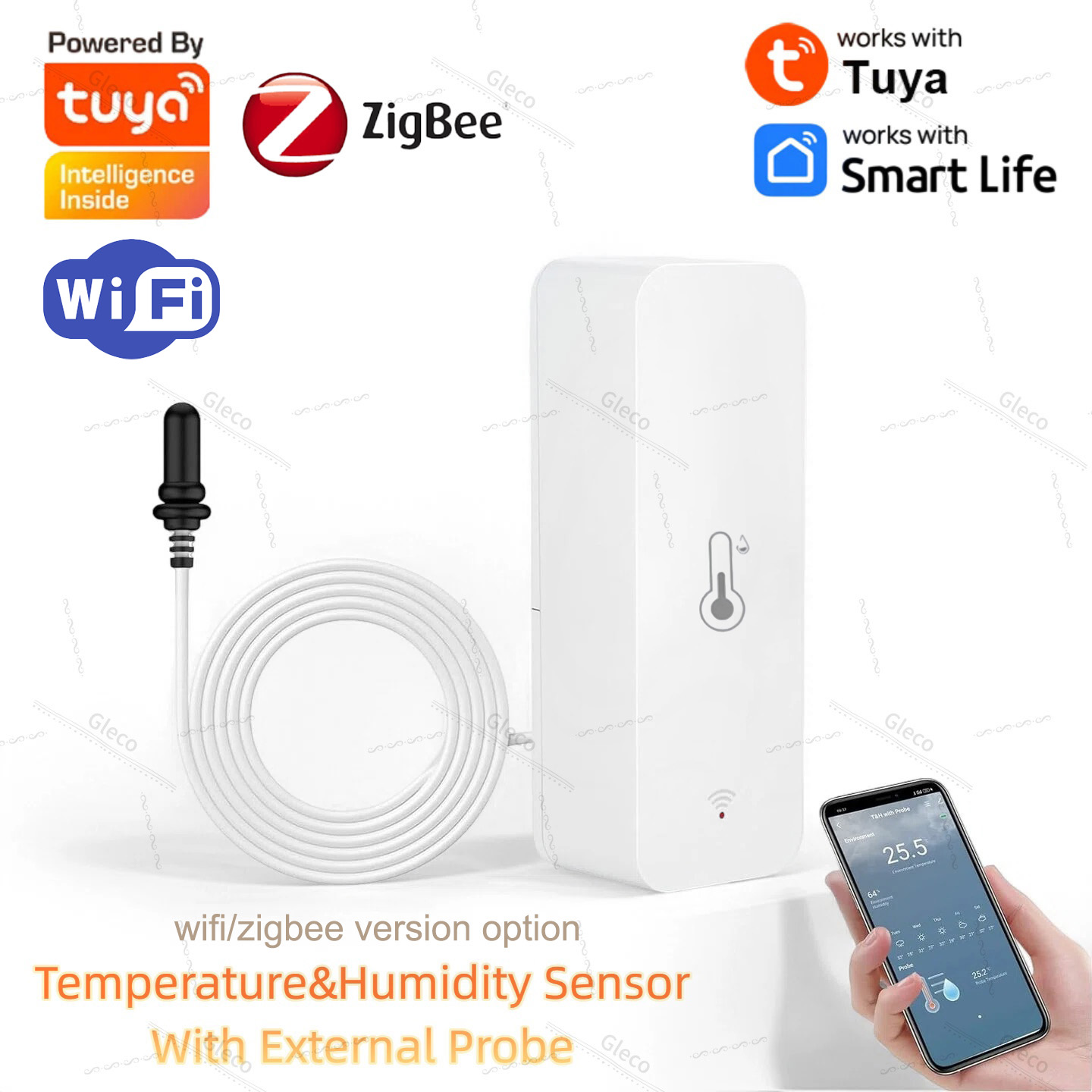 Aquarium Fish Bowl - Tuya Wifi Zigbee 온도 및 습도