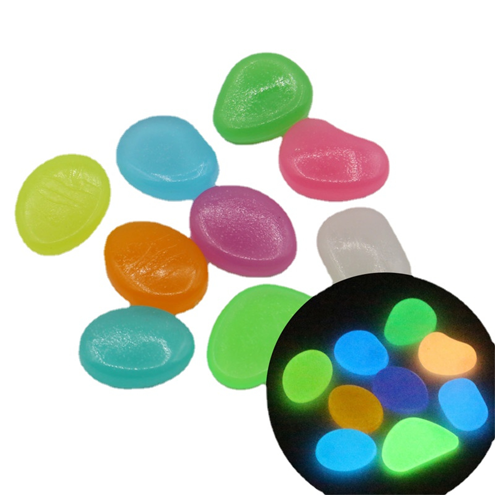 Aquarium Fish Bowl - 50pcs 빛나는 돌 형광 자갈 자갈