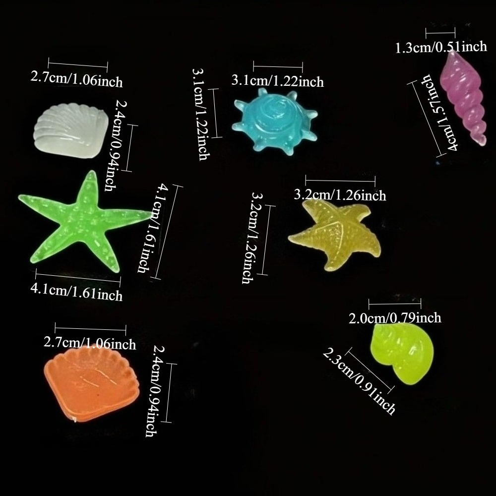 빛나는 해양석, 형광 조개껍데기, 화려한 불가사리 -  - Aquarium Fish Gallery 리뷰 및 가격