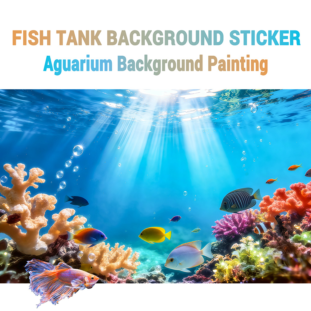 무지개색 산호, 어항 배경 그림, 수족관 스티커, 전면 - Aquarium Fish Rainbow 리뷰 및 가격