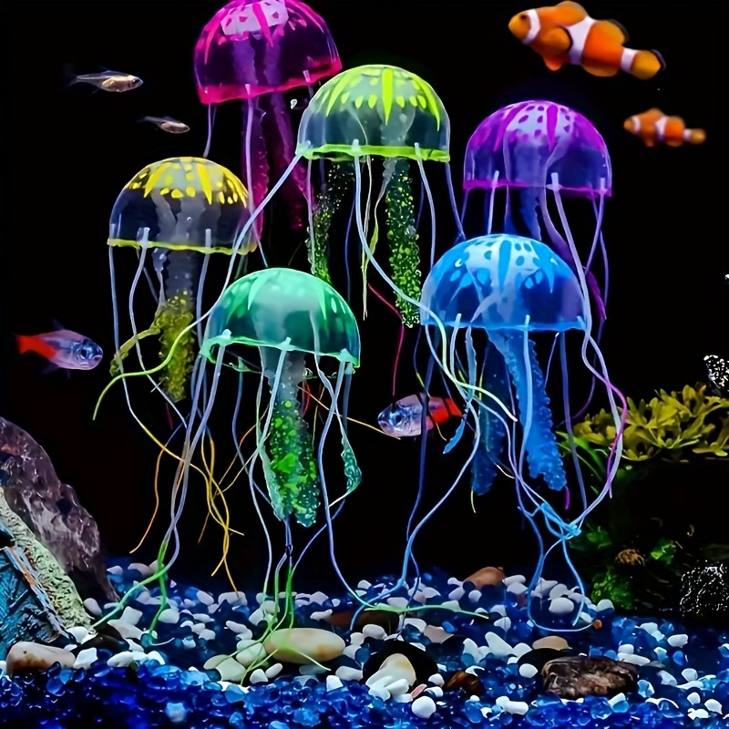 3/5개 야광 해파리 수족관 장식, 다양한 색상의 떠다 - Fish Toys For Aquarium 리뷰 및 가격