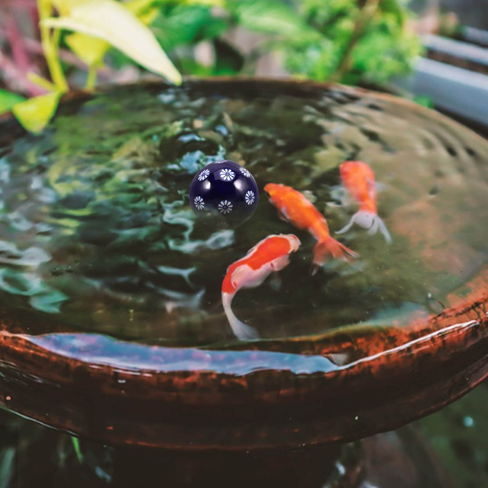 세라믹 플로팅 폰드 볼 예술적인 핸드페인팅 수족관 장식 - Aquarium Fish Pond 리뷰 및 가격