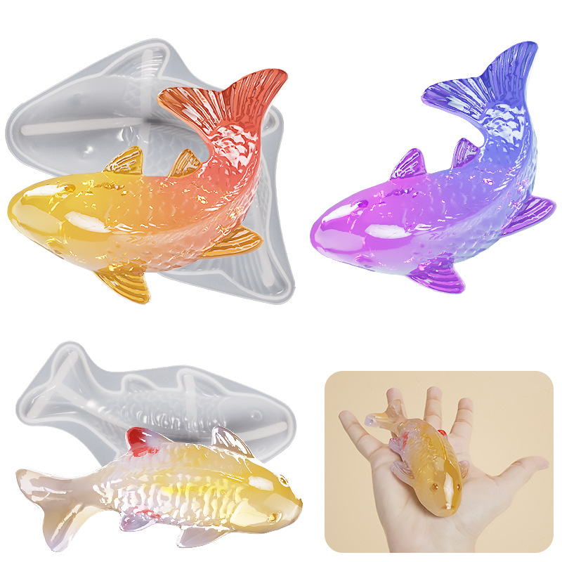 3D 잉어 모양 에폭시 수지 몰드 바다 동물 잉어 문어 - Aquarium Fish Bowl 리뷰 및 가격