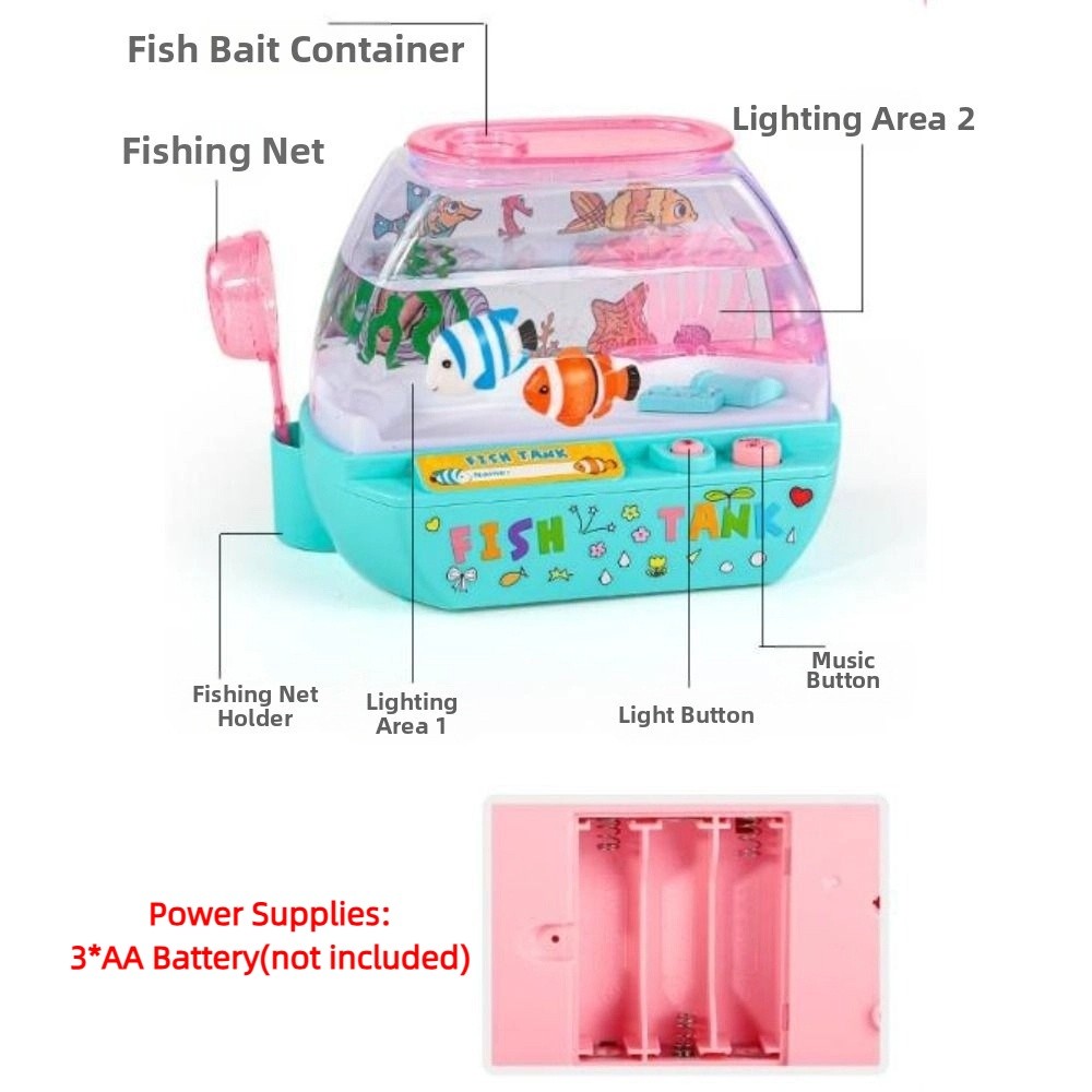 창의적인 인공 수족관 장난감 음악과 조명이 있는 미니  - Fish Toys For Aquarium 리뷰 및 가격