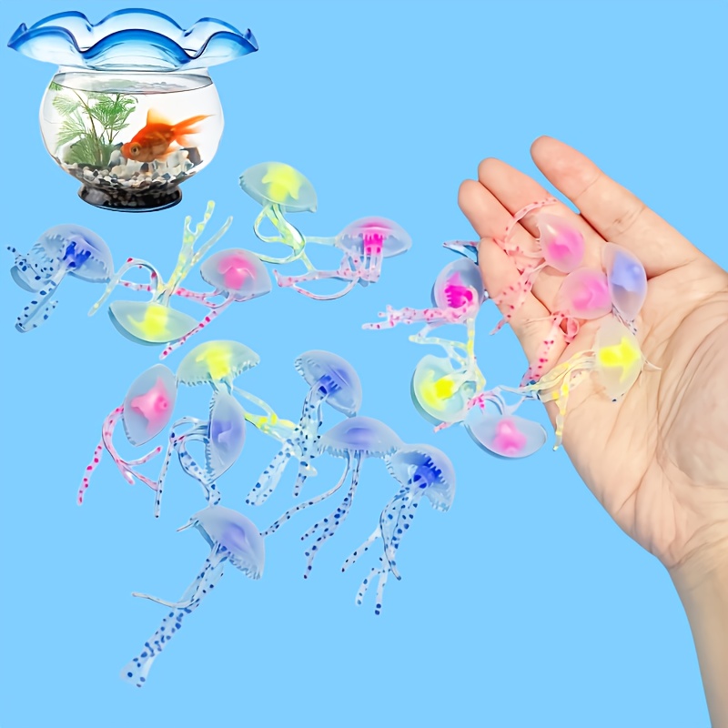 빛나는 시뮬레이션 해파리 2개 무작위 색상 플로팅 수족 - Fish Toys For Aquarium 리뷰 및 가격