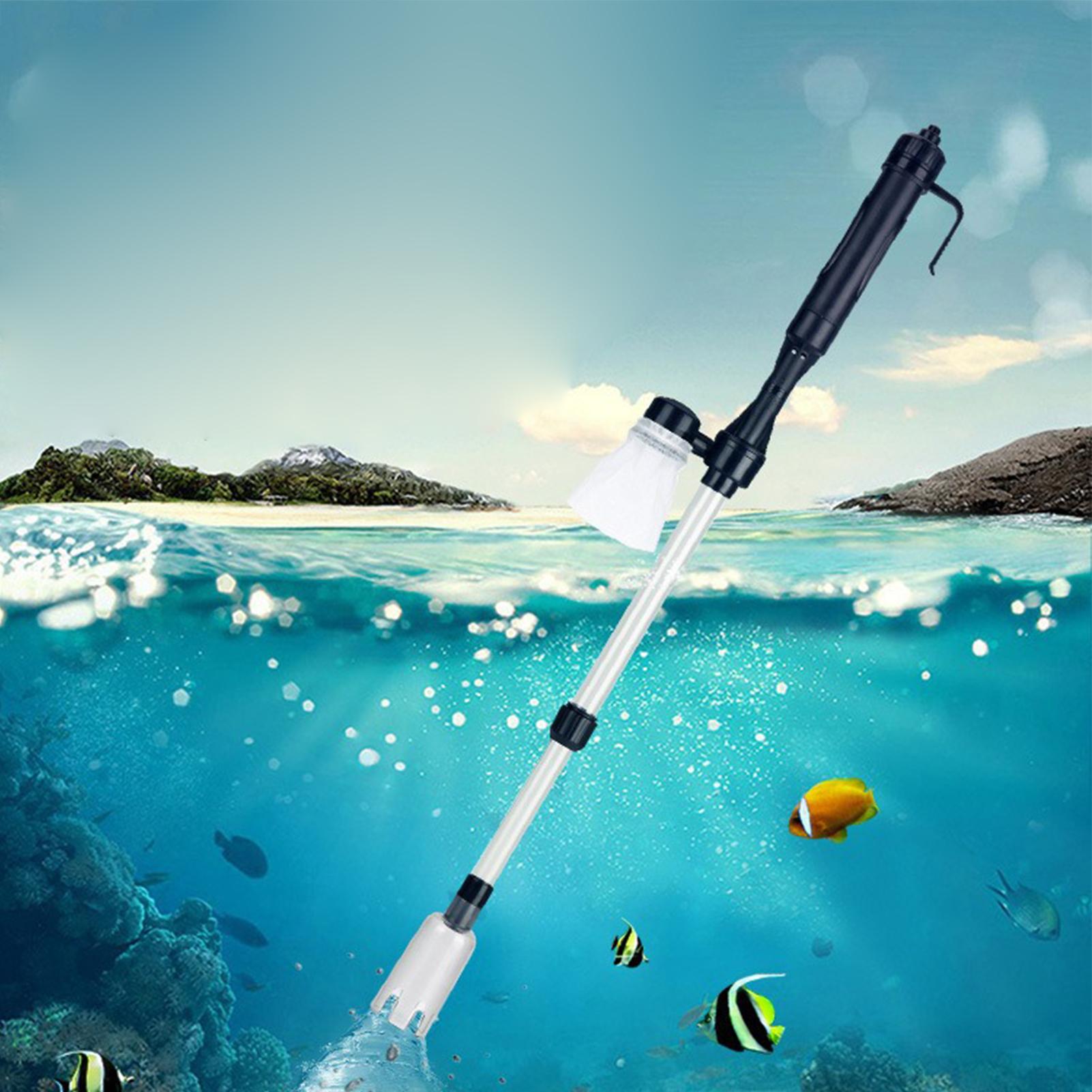 수족관 자갈 청소기, 텔레스코픽 전동 조절식 강력한 어 - Cleaner Fish Aquarium 리뷰 및 가격