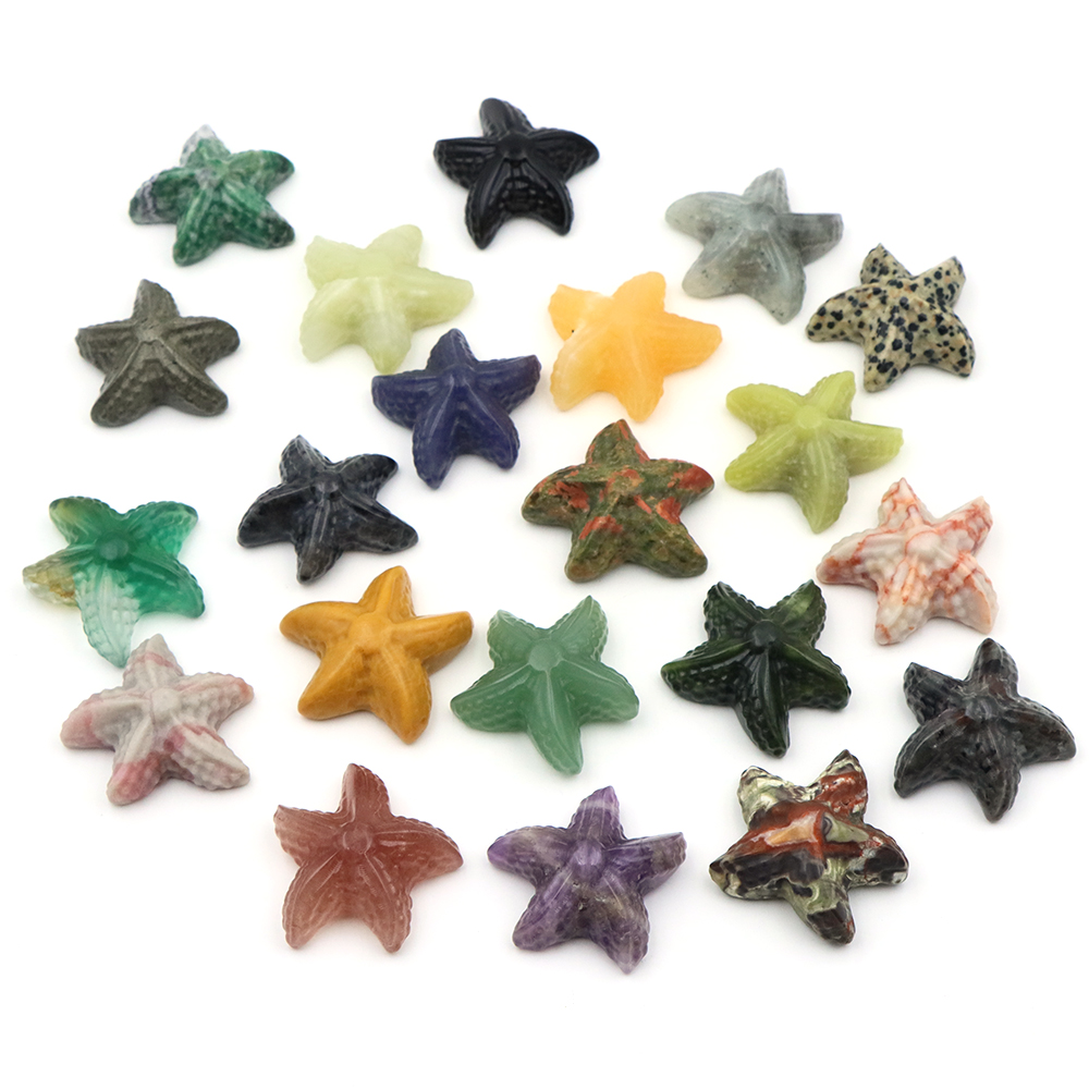 35mm 불가사리 모양 조각상 해양 동물 천연석 치유  - Fish Aquarium Home 리뷰 및 가격