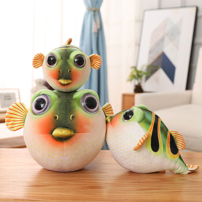 실제 생활 복어 플러시 장난감 시뮬레이션 바다 동물 완 - Fish Toys For Aquarium 리뷰 및 가격