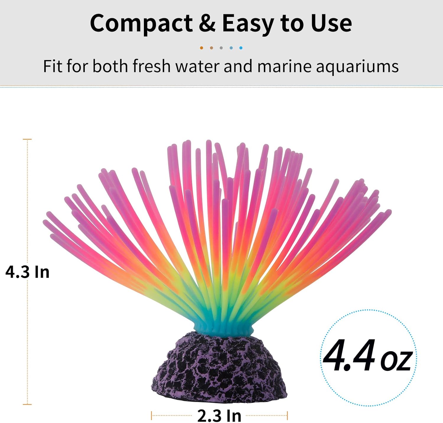 수족관 모조 무지개 성게 공 모양 인공 실리콘 장식품, - Aquarium Fish Rainbow 리뷰 및 가격